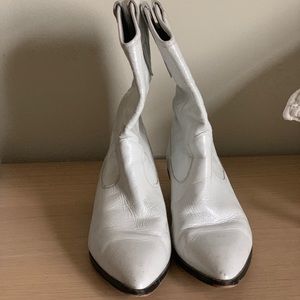 Rebecca Minkoff Cowboy Boots - White Patent